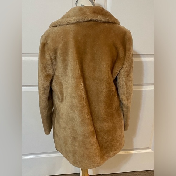 Vintage Tan Size 16 Faux Fur Jacket - Picture 6 of 12